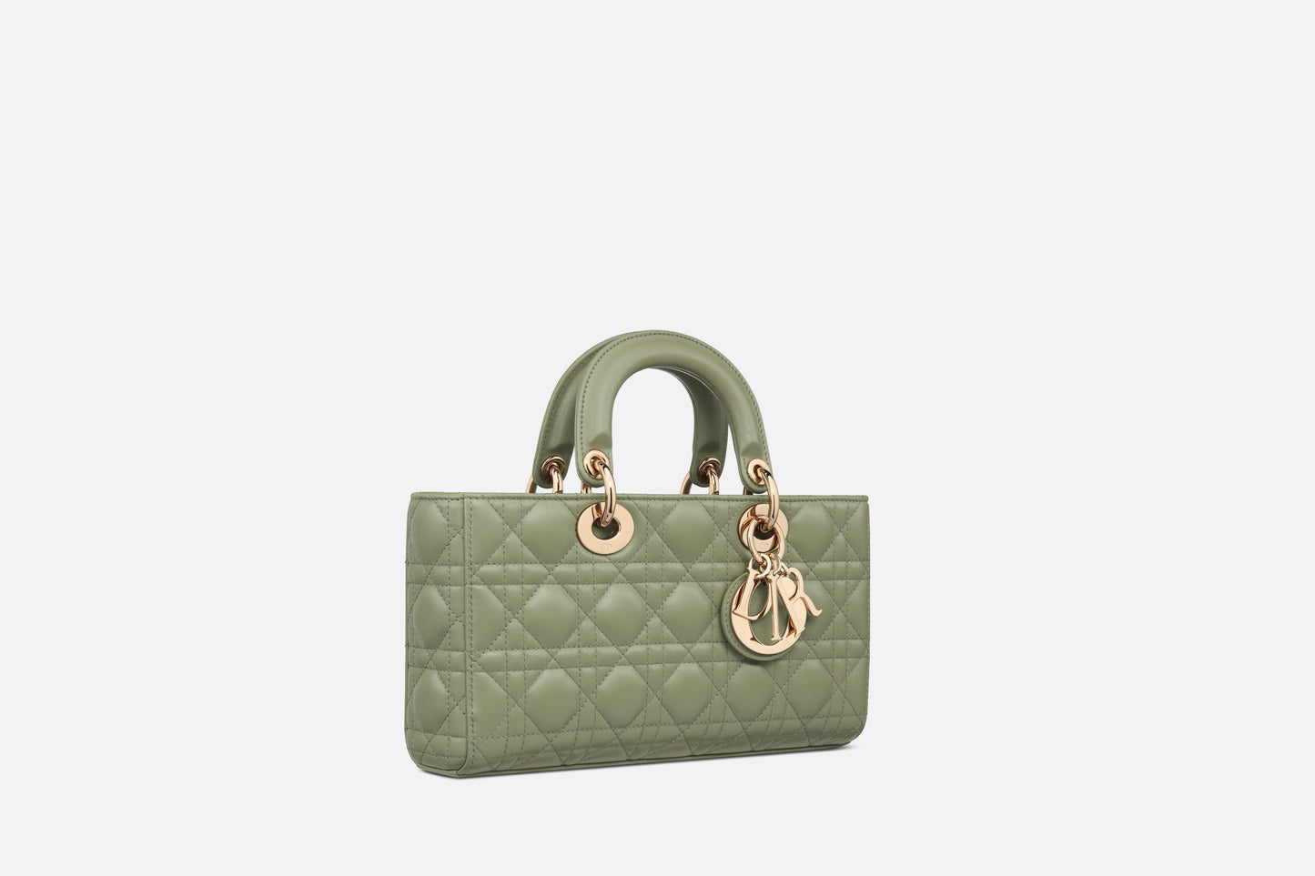 Medium Lady D-Joy Bag • Pastel Peyote Green Cannage Lambskin
