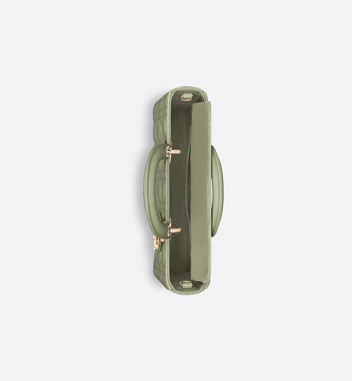 Medium Lady D-Joy Bag • Pastel Peyote Green Cannage Lambskin