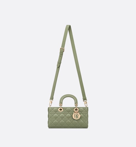 Medium Lady D-Joy Bag • Pastel Peyote Green Cannage Lambskin
