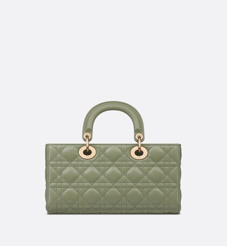 Medium Lady D-Joy Bag • Pastel Peyote Green Cannage Lambskin