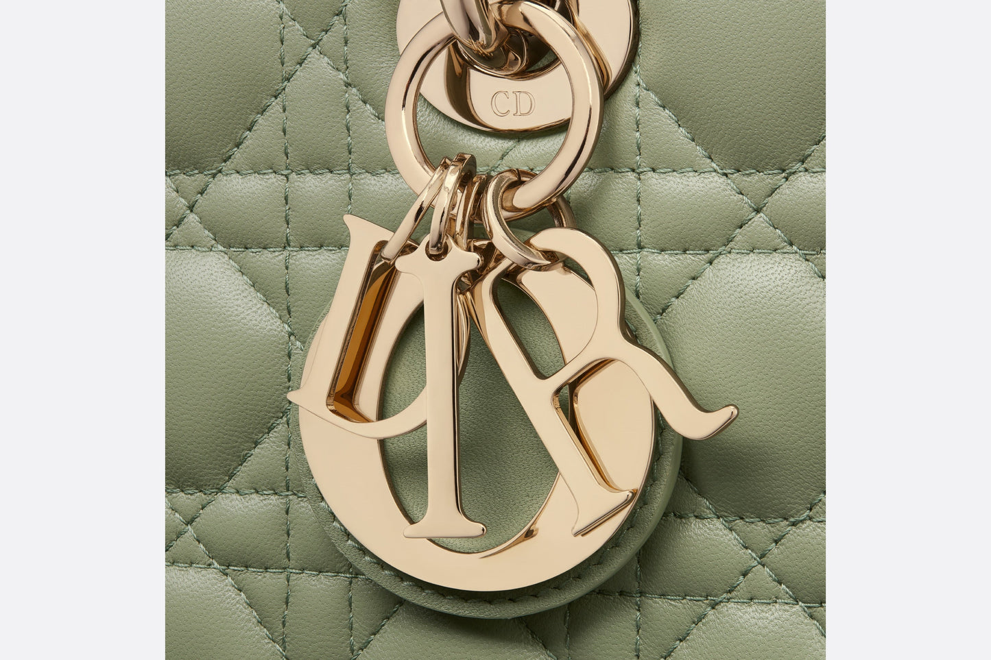 Medium Lady D-Joy Bag • Pastel Peyote Green Cannage Lambskin