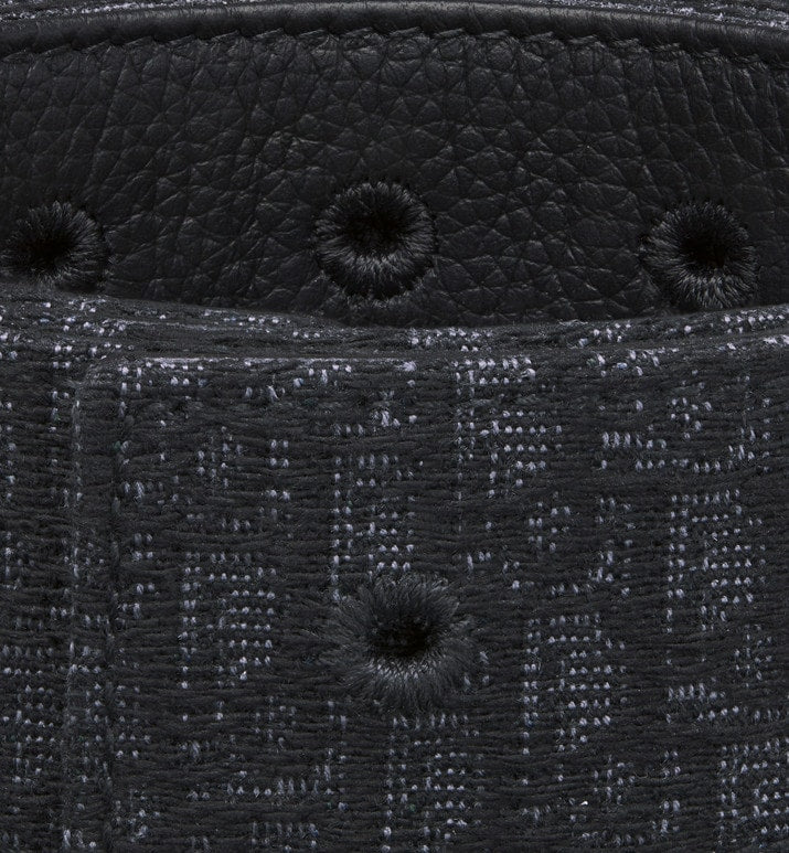 Reversible Belt Strap • Black Micro Dior Oblique Jacquard and Black Grained Calfskin, 35 MM