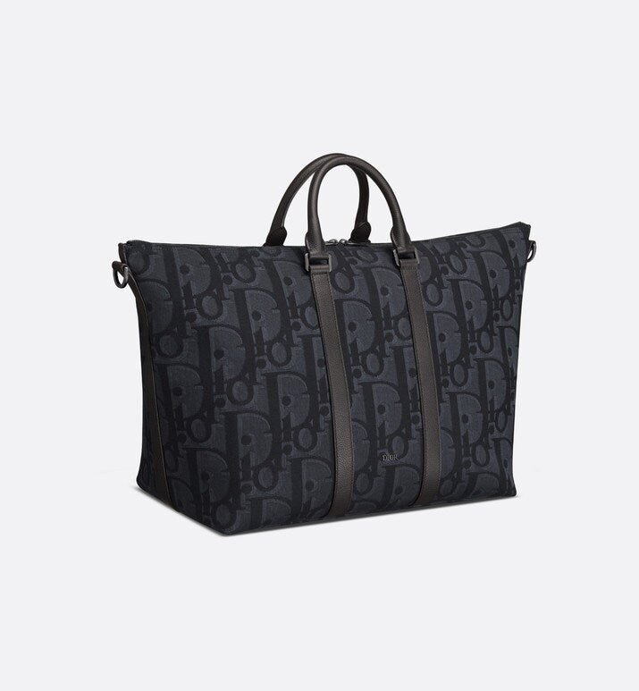 Weekender 40 Bag • Black Maxi Dior Oblique Jacquard