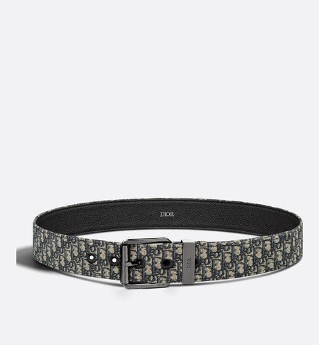 Belt • Beige and Black Micro Dior Oblique Jacquard, 35 MM