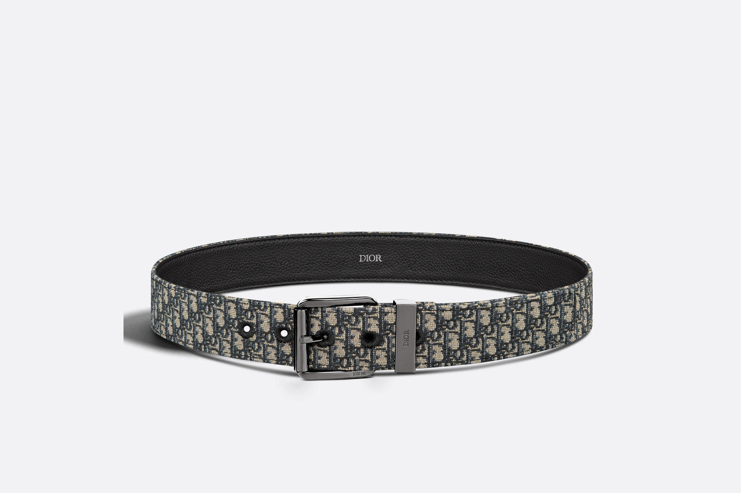 Belt • Beige and Black Micro Dior Oblique Jacquard, 35 MM