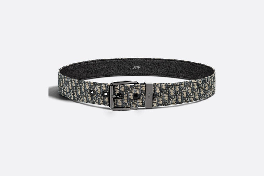 Belt • Beige and Black Micro Dior Oblique Jacquard, 35 MM