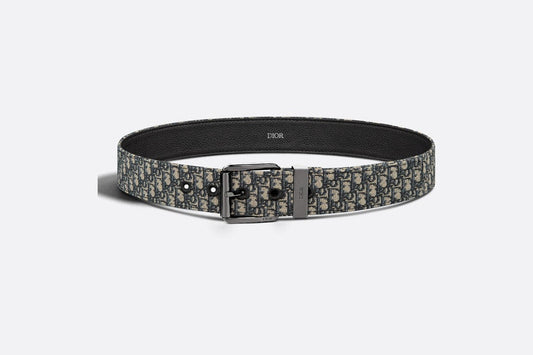 Belt • Beige and Black Micro Dior Oblique Jacquard, 35 MM