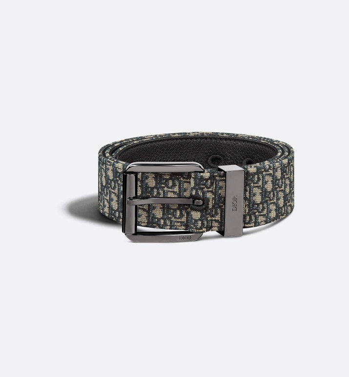 Belt • Beige and Black Micro Dior Oblique Jacquard, 35 MM