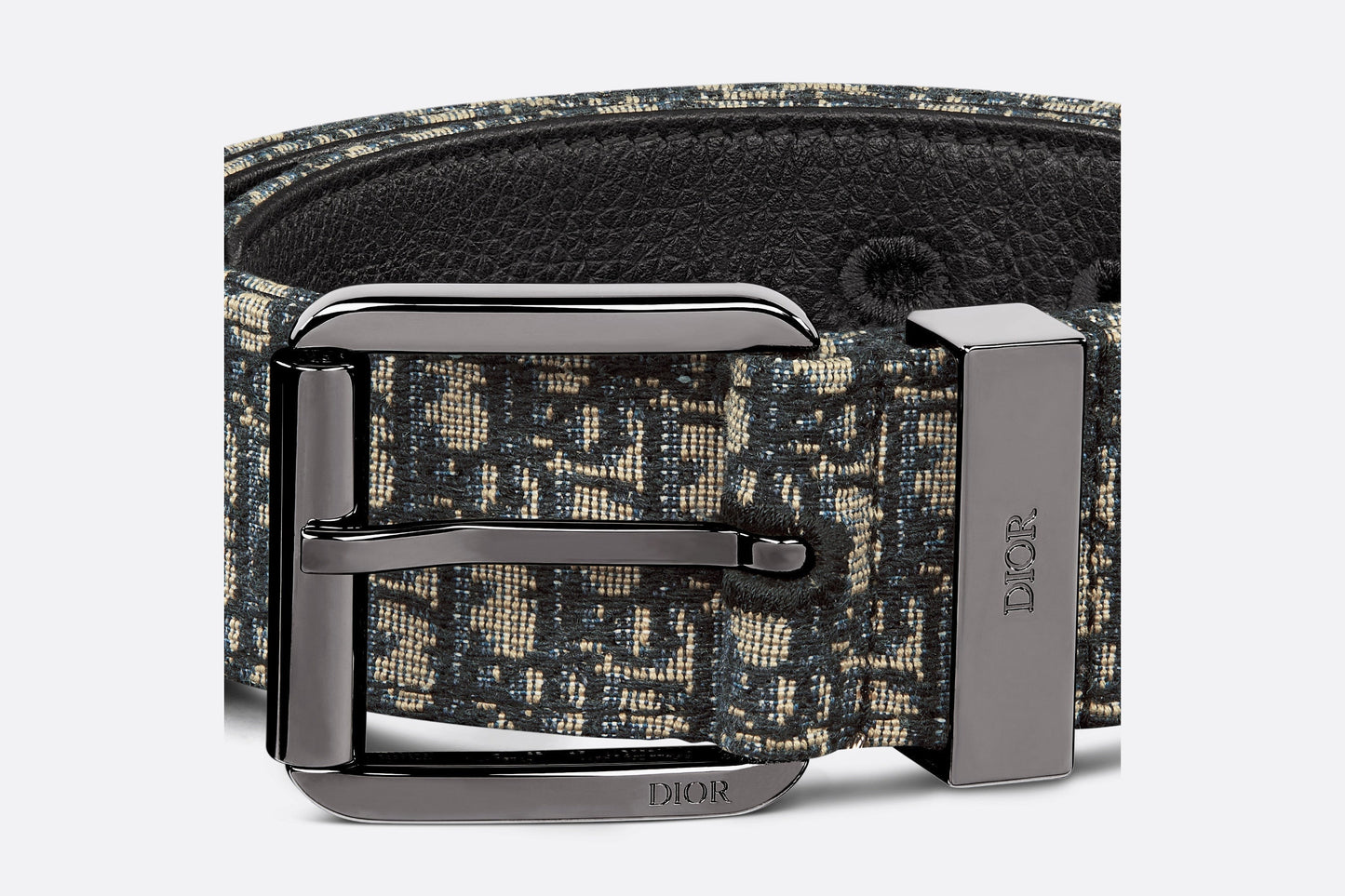 Belt • Beige and Black Micro Dior Oblique Jacquard, 35 MM