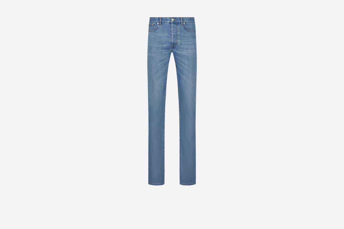 Long Slim-Fit Jeans • Blue Cotton-Blend Twill