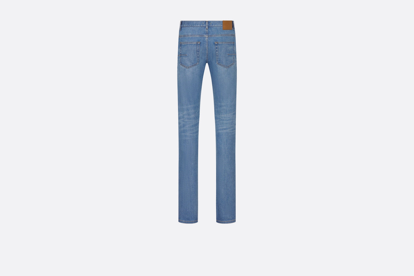 Long Slim-Fit Jeans • Blue Cotton-Blend Twill
