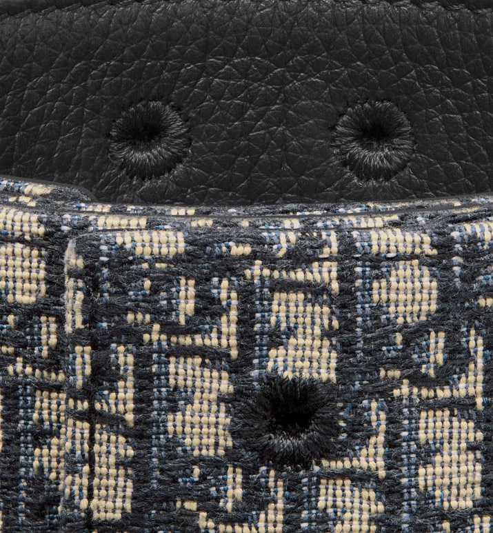 Reversible Belt Strap • Beige and Black Micro Dior Oblique Jacquard and Black Grained Calfskin, 35 MM