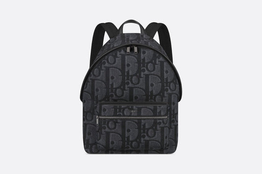 Rider Backpack • Black Maxi Dior Oblique Jacquard