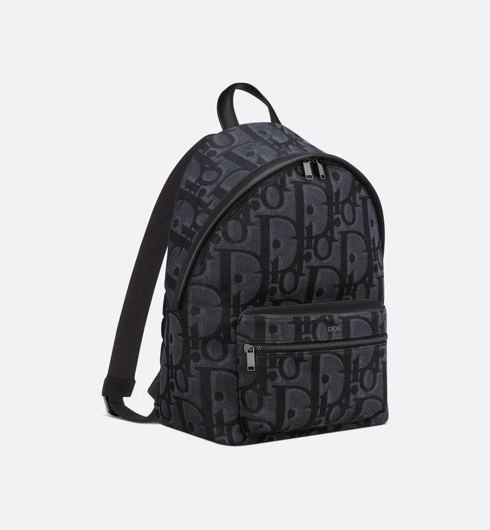 Rider Backpack • Black Maxi Dior Oblique Jacquard