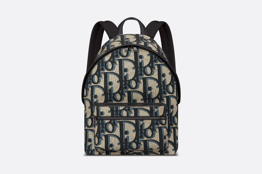 Rider Backpack • Beige and Black Maxi Dior Oblique Jacquard