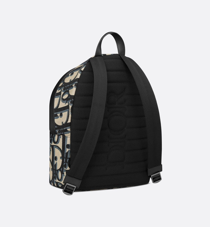 Rider Backpack • Beige and Black Maxi Dior Oblique Jacquard