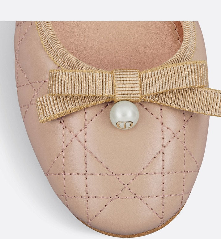 Dior Ballet Flat • Nude Quilted Cannage Calfskin