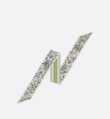 Butterfly Around the World Mitzah Scarf • Pastel Peyote Green Silk Twill