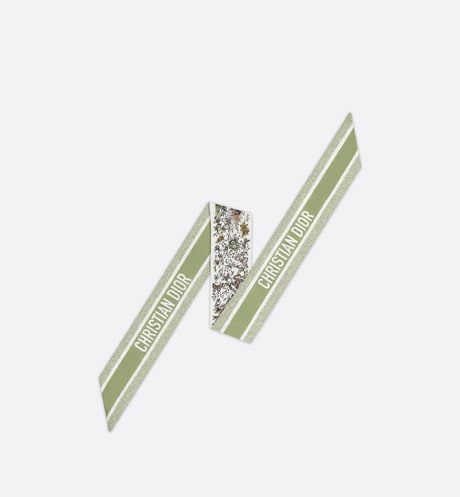 Butterfly Around the World Mitzah Scarf • Pastel Peyote Green Silk Twill