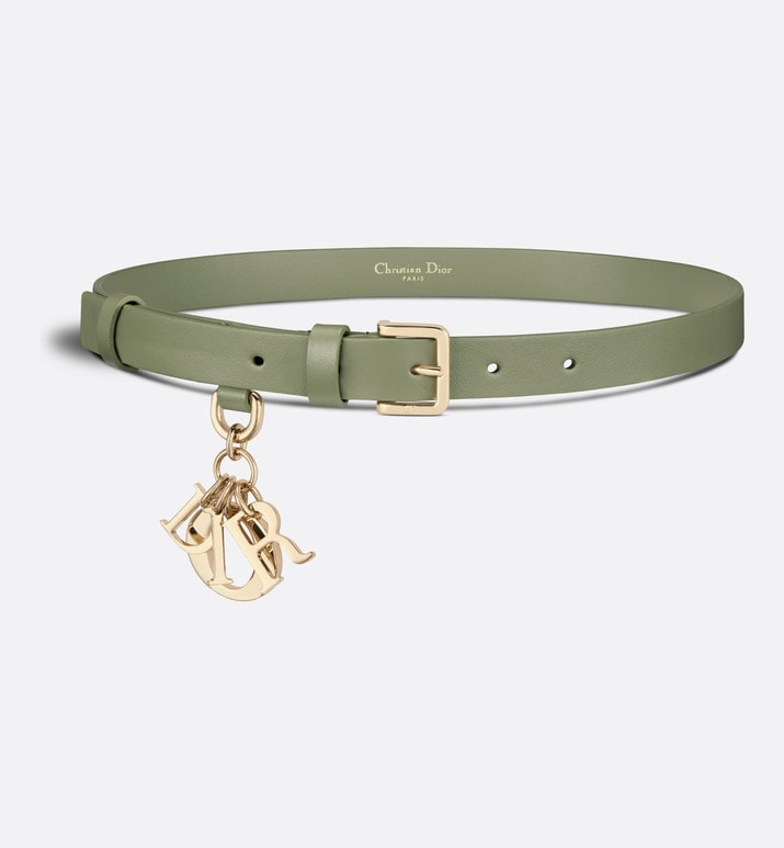 Miss Dior Belt • Pastel Peyote Green Smooth Calfskin, 20 MM