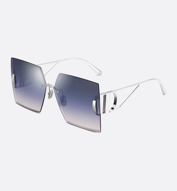 30Montaigne S7U • Gray Gradient Mirrored Square Sunglasses