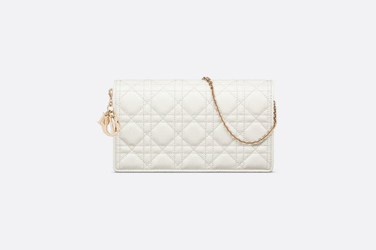 Lady Dior Pouch • Latte Cannage Lambskin
