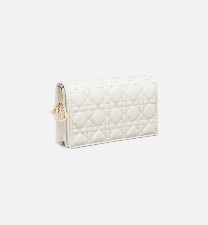 Lady Dior Pouch • Latte Cannage Lambskin