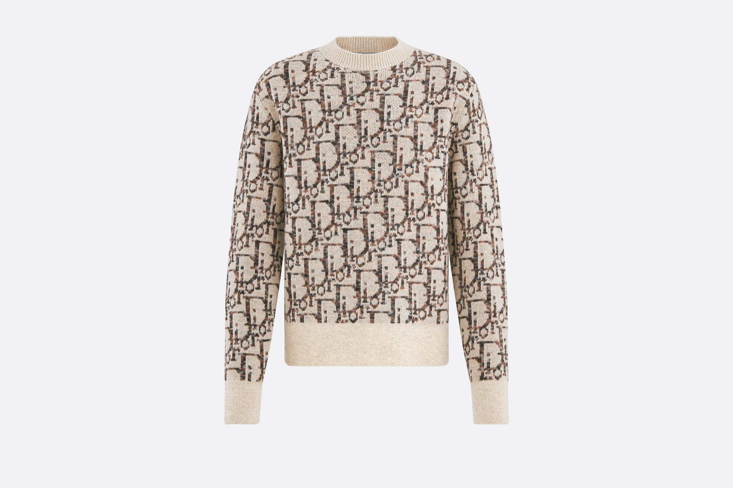 Dior Oblique Sweater • Beige and Brown Wool Jacquard