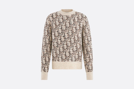 Dior Oblique Sweater • Beige and Brown Wool Jacquard