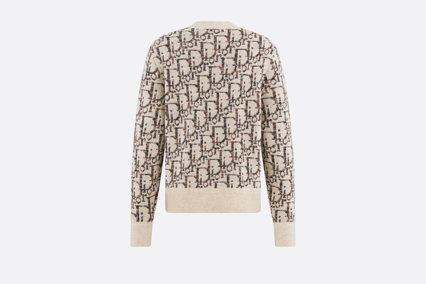 Dior Oblique Sweater • Beige and Brown Wool Jacquard