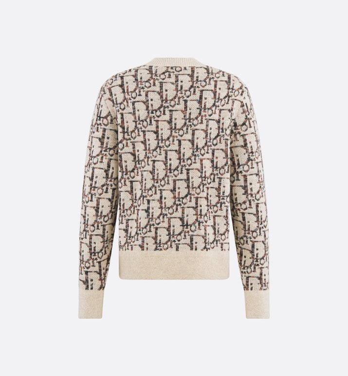 Dior Oblique Sweater • Beige and Brown Wool Jacquard