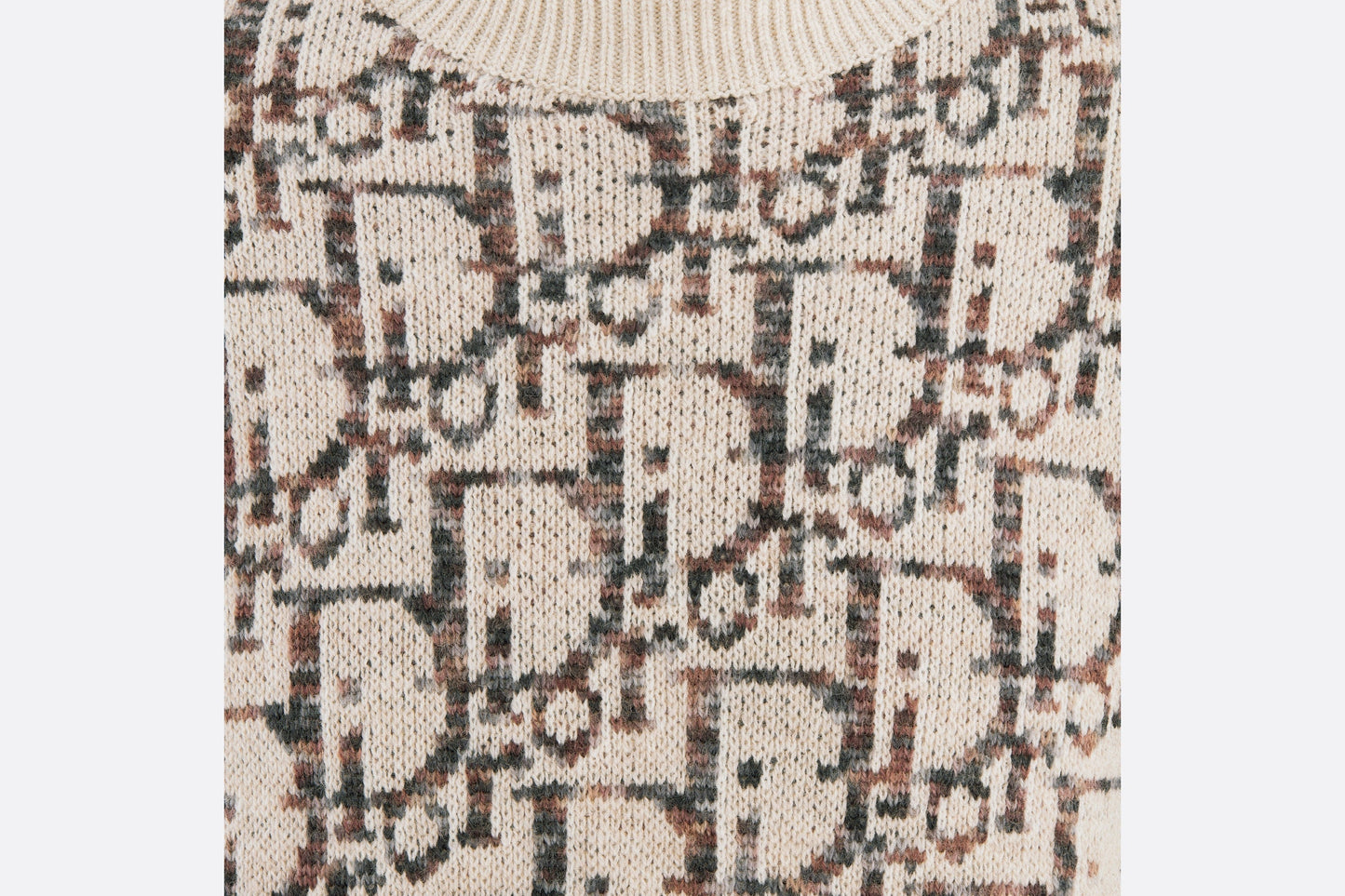 Dior Oblique Sweater • Beige and Brown Wool Jacquard