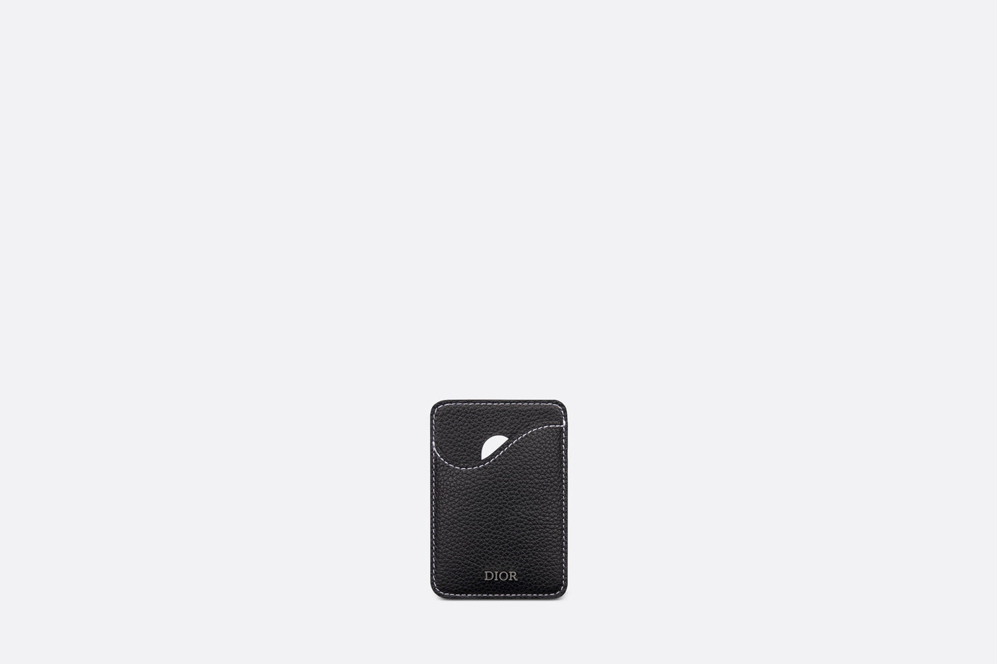 Saddle Magnetic Card Holder • Black Grained Calfskin