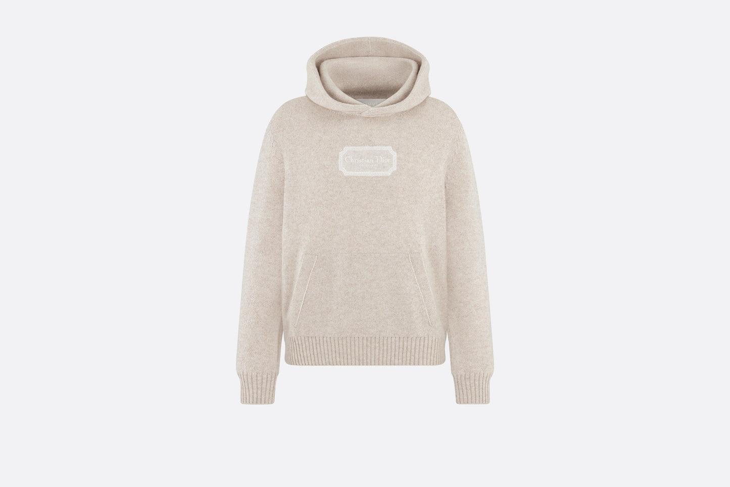 Christian Dior Couture Hooded Sweatshirt • Beige Cashmere Jersey