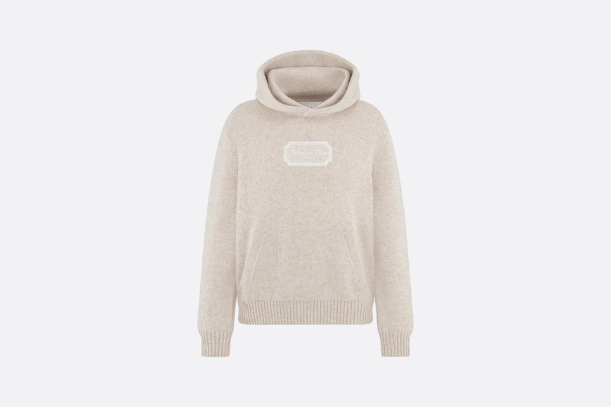 Christian Dior Couture Hooded Sweatshirt • Beige Cashmere Jersey