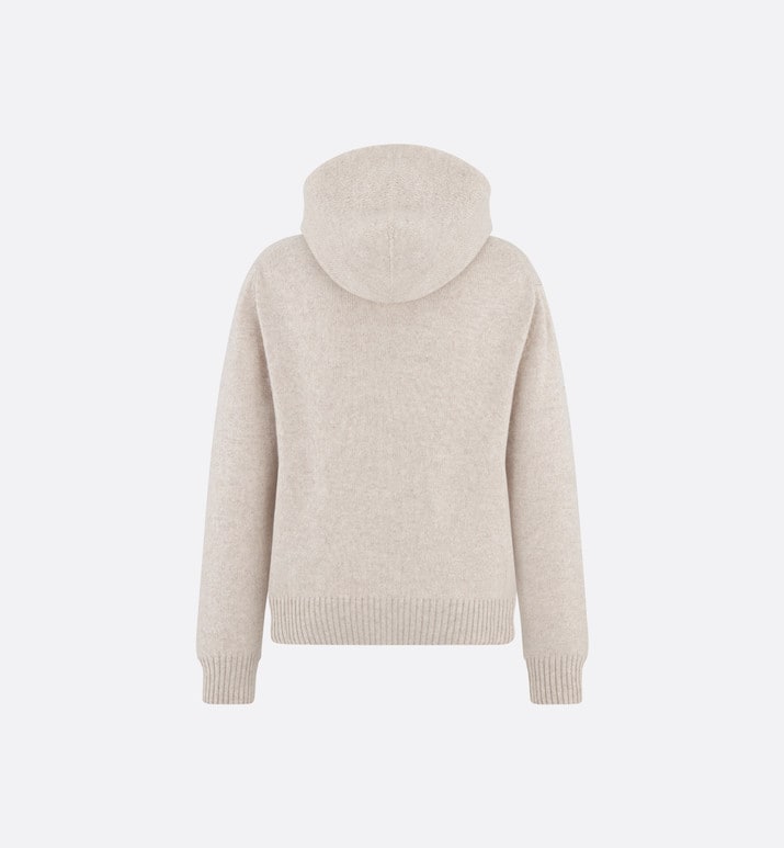 Christian Dior Couture Hooded Sweatshirt • Beige Cashmere Jersey