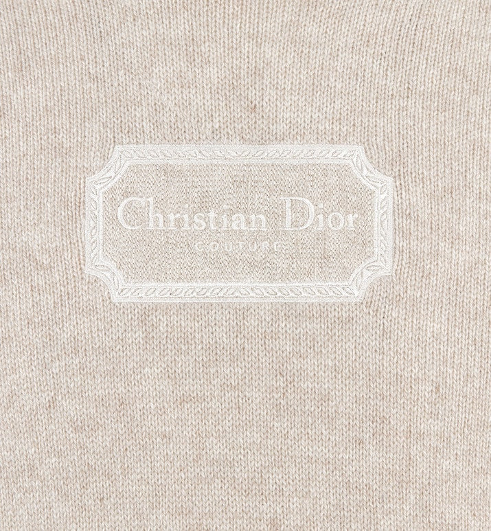 Christian Dior Couture Hooded Sweatshirt • Beige Cashmere Jersey