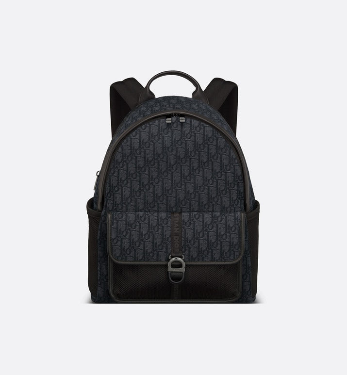 Dior 8 Backpack • Black Dior Oblique Jacquard