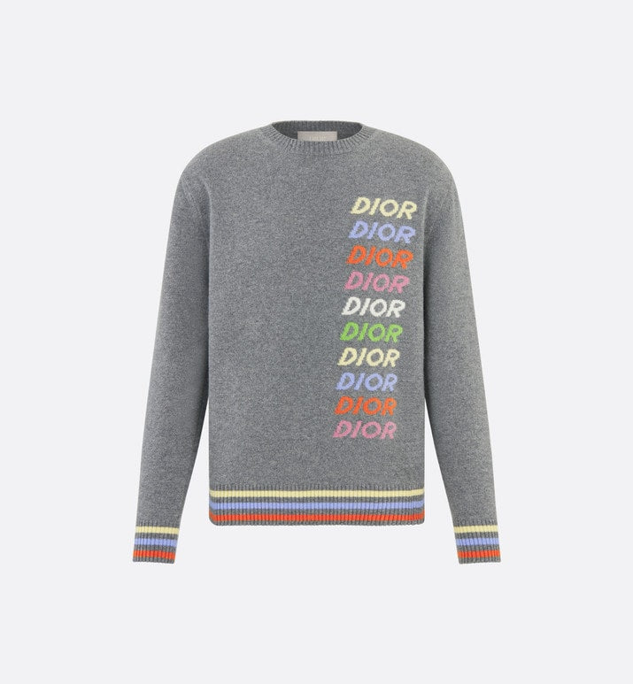 Sweater • Gray Wool and Cashmere Intarsia