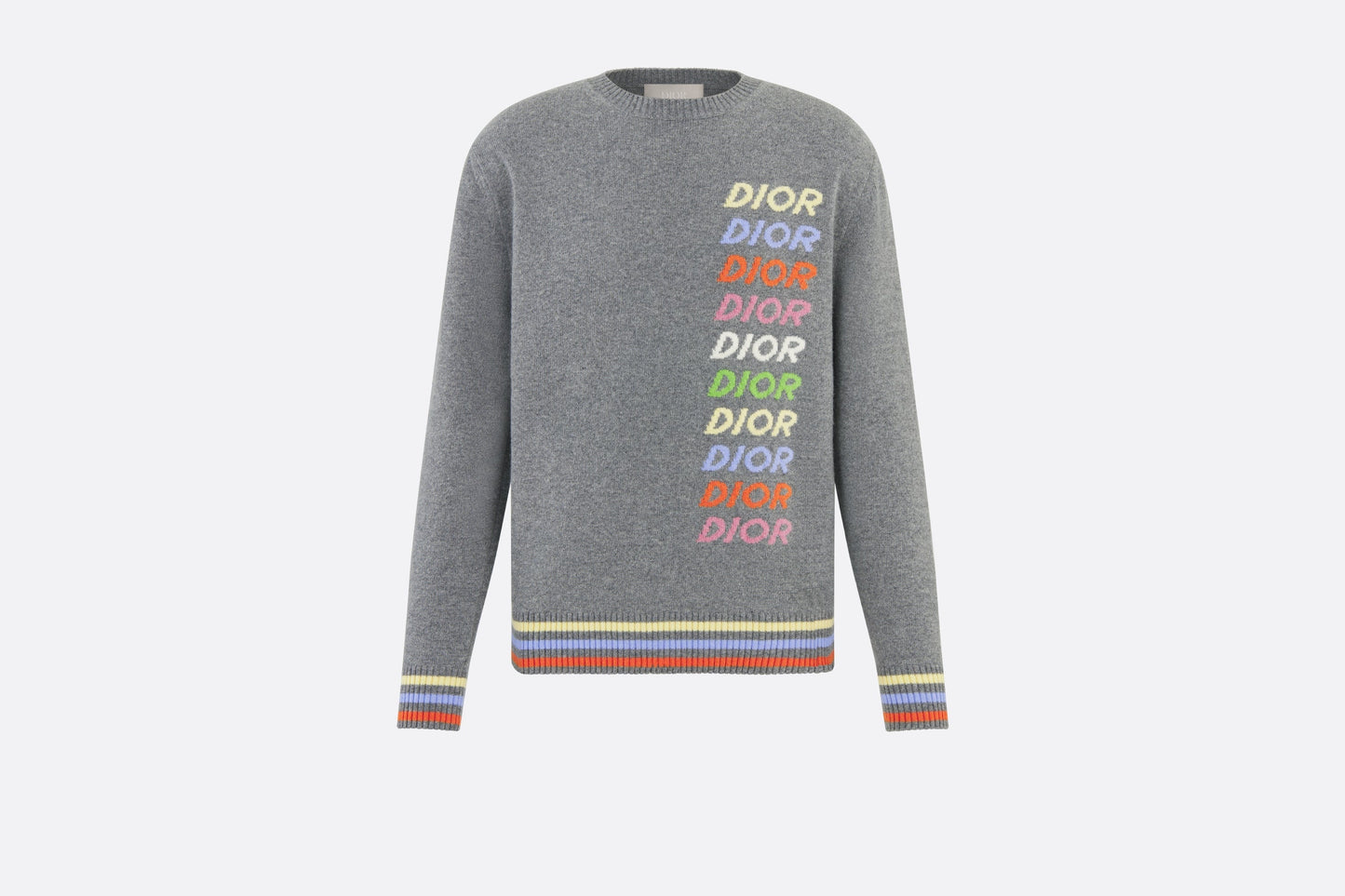 Sweater • Gray Wool and Cashmere Intarsia