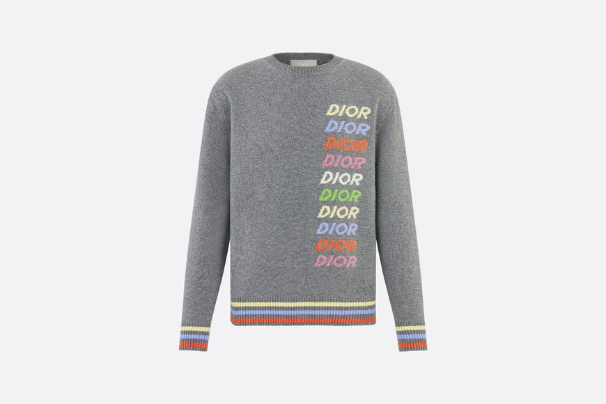 Sweater • Gray Wool and Cashmere Intarsia