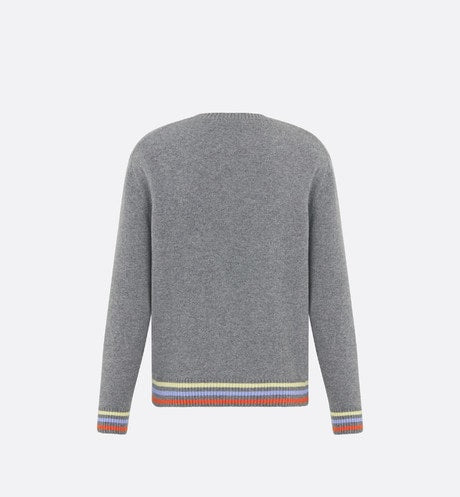 Sweater • Gray Wool and Cashmere Intarsia