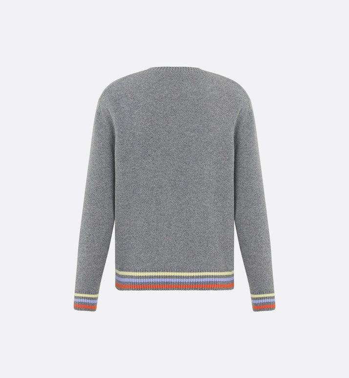 Sweater • Gray Wool and Cashmere Intarsia