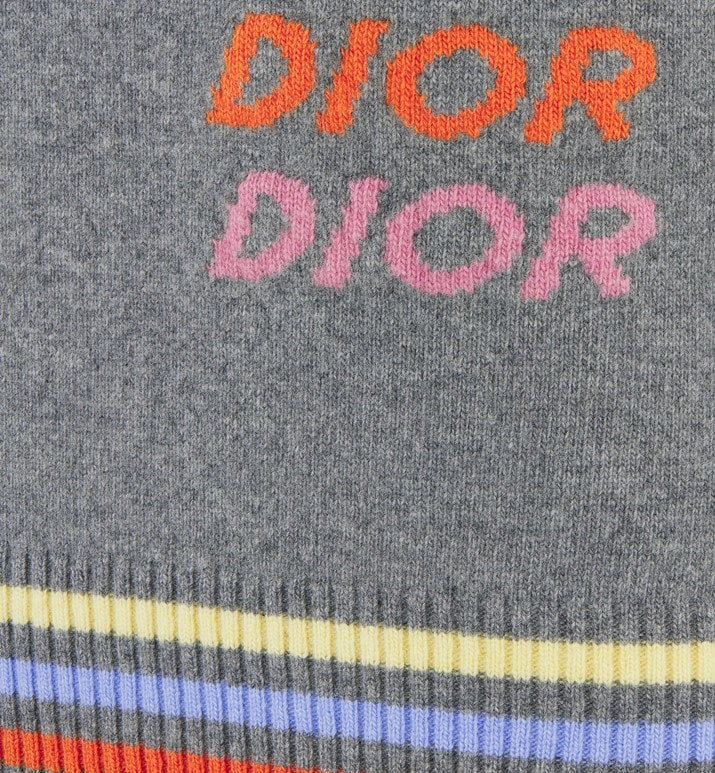 Sweater • Gray Wool and Cashmere Intarsia