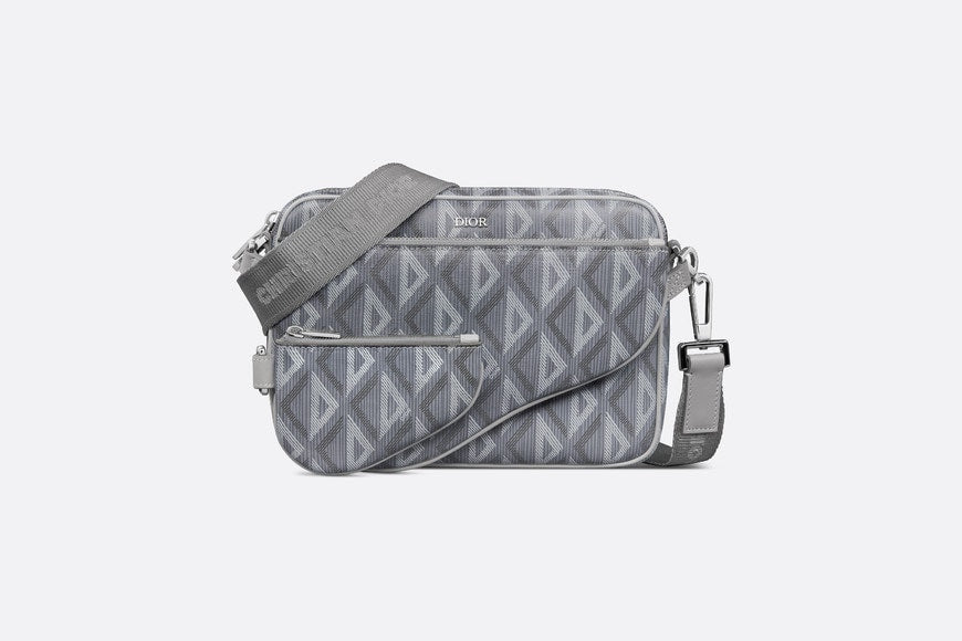 Saddle Triple Pouch • Dior Gray CD Diamond Canvas