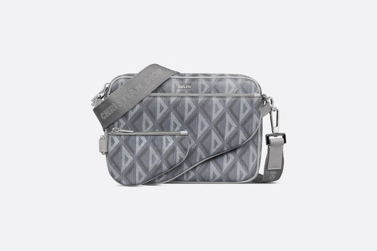 Saddle Triple Pouch • Dior Gray CD Diamond Canvas