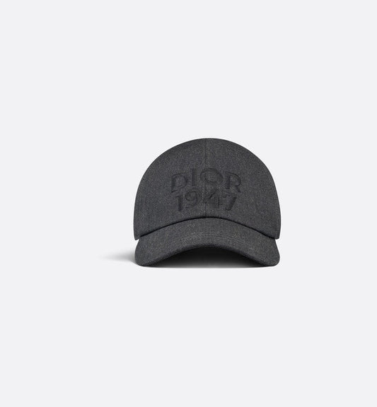 Dior 1947 Baseball Cap • Anthracite Gray Wool