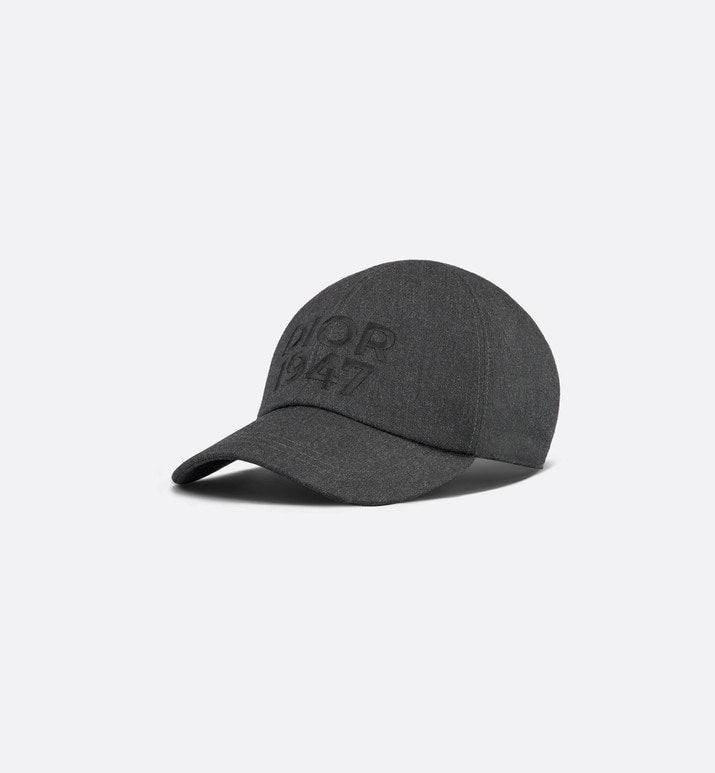 Dior 1947 Baseball Cap • Anthracite Gray Wool