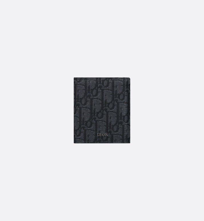 Trifold Wallet • Black Dior Oblique Jacquard