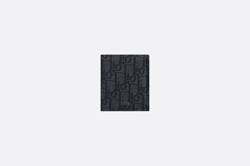 Trifold Wallet • Black Dior Oblique Jacquard
